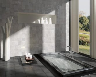 Artisan Alabaster Gloss Square Tiles Lifestyle