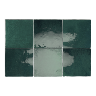 Artisan Moss Green Gloss Square Tiles