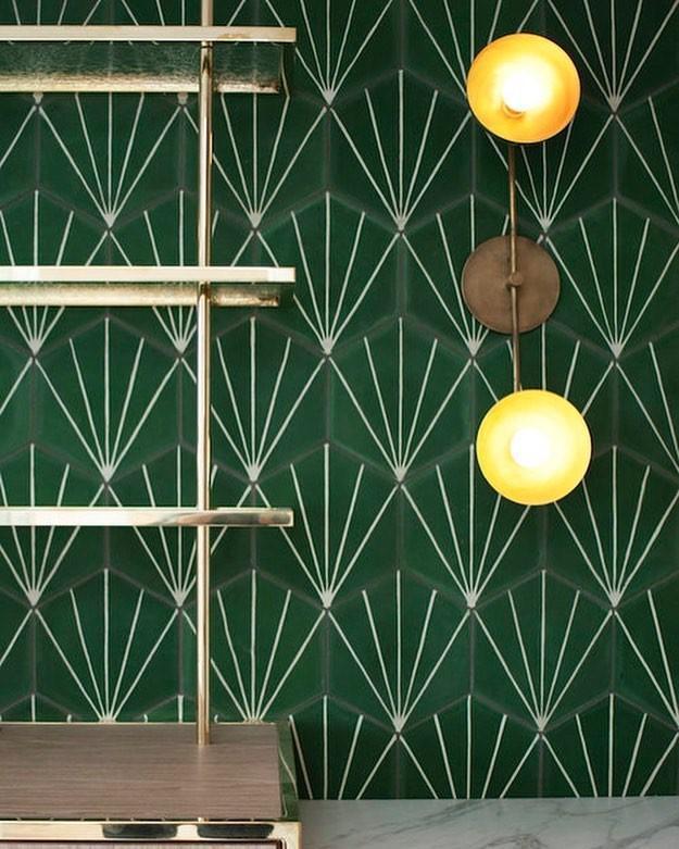 Bold green tiles