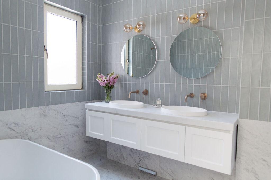 double vanity and double mirrors