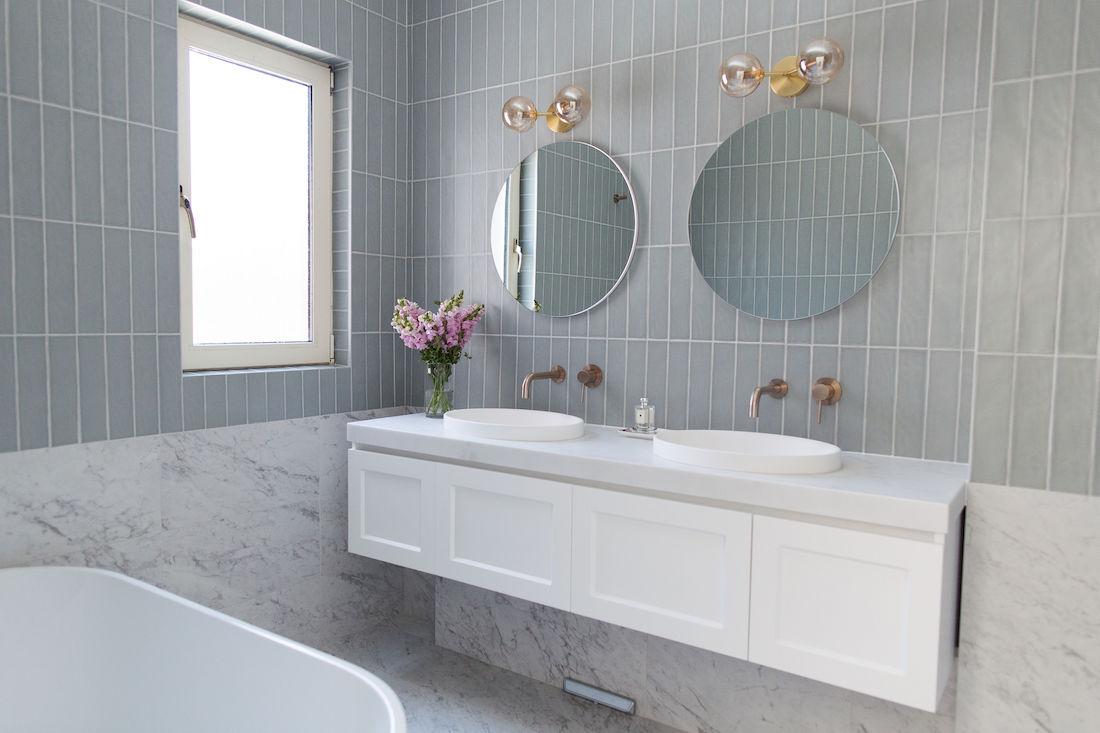 double vanity and double mirrors