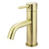Meir Round Basin Mixer Curved - Tiger Bronze Gold