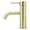 Meir Round Basin Mixer Curved - Tiger Bronze Gold