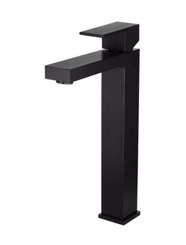 Meir Square Tall Basin Mixer Tap - Matte Black