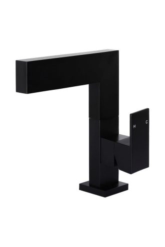 Meir Square Swivel Basin Mixer Tap - Matte Black