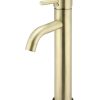Meir Round Tall Curved Basin Mixer - Tiger Bronze Gold