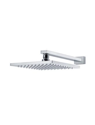 Meir Square Wall Shower 200mm rose, 300mm arm - Polished Chrome