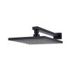 Meir Square Wall Shower 200mm rose, 300mm arm - Matte Black