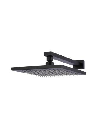 Meir Square Wall Shower 200mm rose, 300mm arm - Matte Black