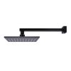 Meir Square Wall Shower 200mm rose, 300mm arm - Matte Black