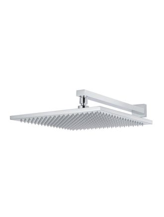Meir Square Wall Shower 300mm rose, 400mm arm - Polished Chrome