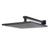 Meir Square Wall Shower 300mm rose, 400mm arm - Matte Black