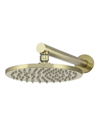 Meir Round Wall Shower 200mm rose, 300mm arm - Tiger Bronze