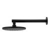 Meir Round Wall Shower 200mm rose, 300mm arm - Matte Black