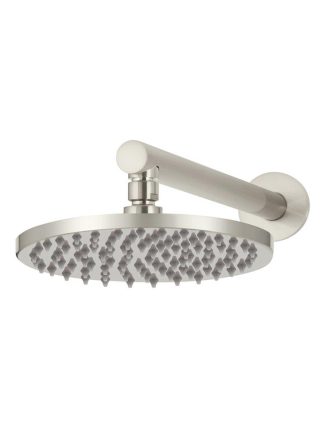Meir Round Wall Shower 200mm rose, 300mm arm - PVD Brushed Nickel