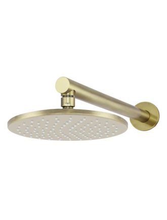 Meir Round Wall Shower 250mm rose, 400mm arm - Tiger Bronze