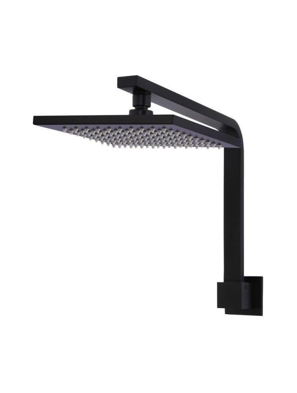 Meir Square Wall Shower High-Rise 200mm rose - Matte Black