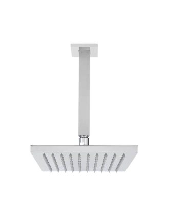 Meir Square Ceiling Shower 200mm rose, 200mm arm - Polished Chrome