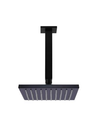 Meir Square Ceiling Shower 200mm rose, 200mm arm - Matte Black