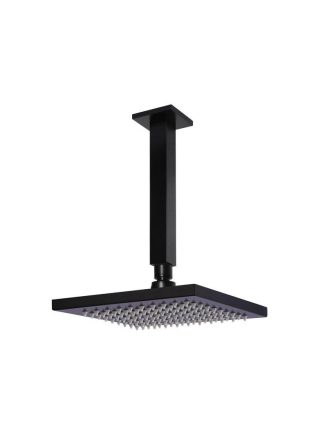 Meir Square Ceiling Shower 200mm rose, 200mm arm - Matte Black