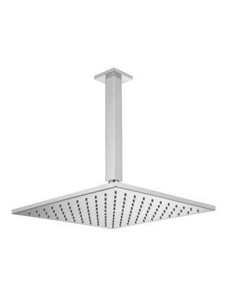 Meir Square Ceiling Shower 300mm rose, 200mm arm - Polished Chrome