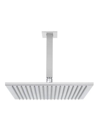 Meir Square Ceiling Shower 300mm rose, 200mm arm - Polished Chrome