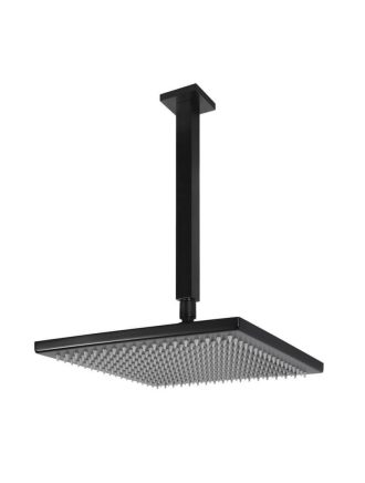 Meir Square Ceiling Shower 300mm rose, 200mm arm - Matte Black