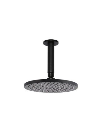 Meir Round Ceiling Shower 200mm rose, 150mm arm - Matte Black