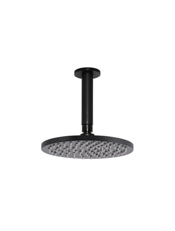 Meir Round Ceiling Shower 200mm rose, 150mm arm - Matte Black