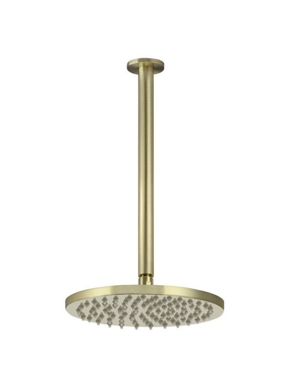 Meir Round Ceiling Shower 200mm rose, 300mm arm - Tiger Bronze