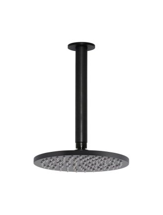 Meir Round Ceiling Shower 200mm rose, 300mm arm - Matte Black