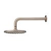 Meir Round Wall Shower 200mm rose, 300mm curved arm - Champagne