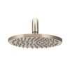 Meir Round Wall Shower 200mm rose, 300mm curved arm - Champagne