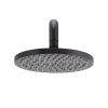 Meir Round Wall Shower 200mm rose, 300mm curved arm - Matte Black