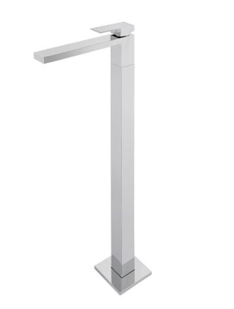 Meir Square Freestanding Bath Mixer - Polished Chrome