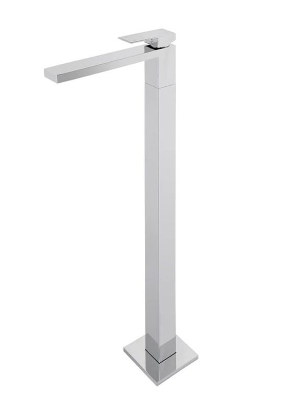 Meir Square Freestanding Bath Mixer - Polished Chrome