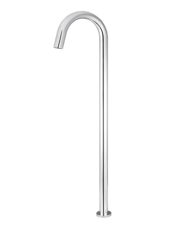 Meir Round Freestanding Bath Spout - Polished Chrome