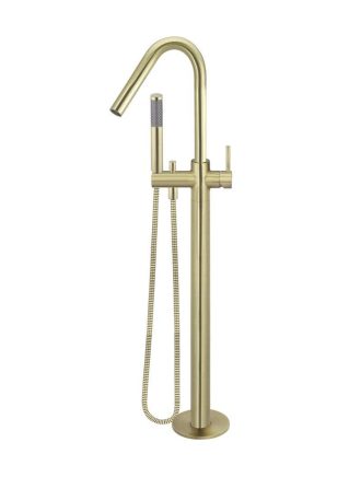 Meir Round Freestanding Bath Spout and Hand Shower - Tiger Bronze
