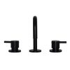 Meir Round Three Piece Basin Tap - Matte Black