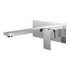 Meir Square Wall Combination Mixer and Spout - Polished Chrome