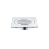 Meir Square Floor Grate Shower Drain 80mm outlet - Polished Chrome