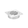 Meir Square Floor Grate Shower Drain 80mm outlet - Polished Chrome