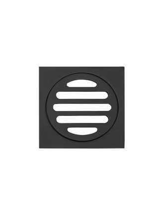 Meir Square Floor Grate Shower Drain 80mm outlet - Matte Black