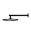 Meir Round Wall Shower 250mm rose, 400mm arm - Matte Black
