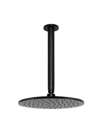 Meir Round Ceiling Shower 250mm rose, 300mm arm - Matte Black