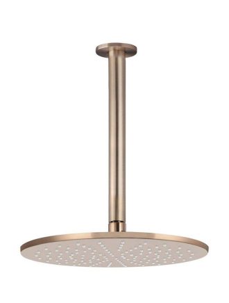 Meir Round Ceiling Shower 300mm rose, 300mm arm - Champagne