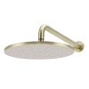 Meir Round Wall Shower 300mm rose, 400mm curved arm - Tiger Bronze