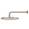 Meir Round Wall Shower 300mm rose, 400mm curved arm - Champagne