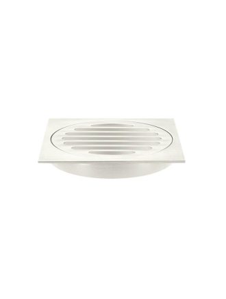 Meir Square Floor Grate Shower Drain 100mm outlet - PVD Brushed Nickel