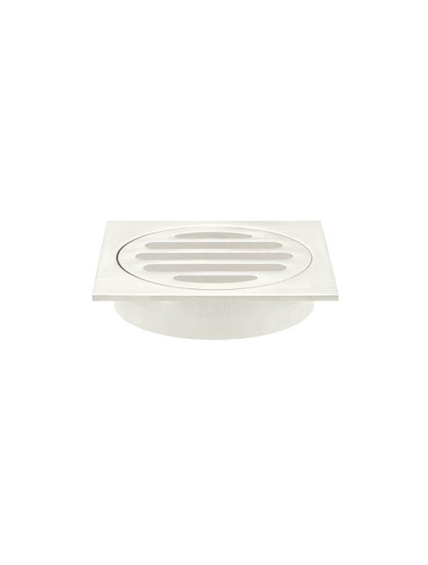 Meir Square Floor Grate Shower Drain 80mm outlet - PVD Brushed Nickel